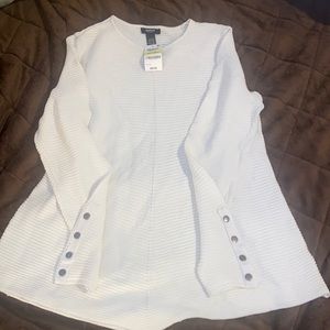 A White Long Alfani Shirt
